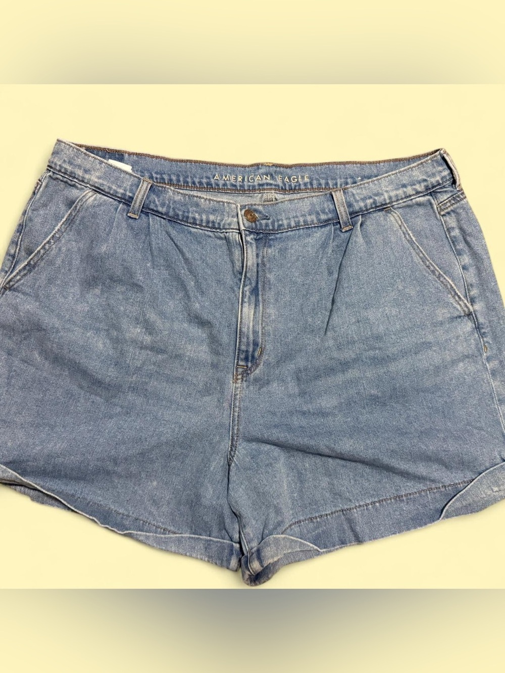 american eagle high-waisted denim shorts